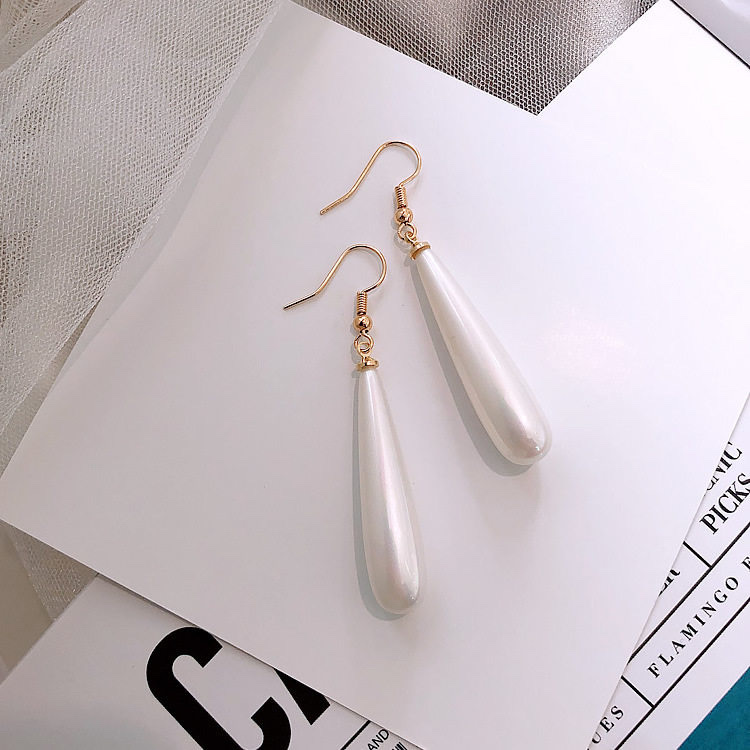 Yuna Accessories A-130 Japanese, Korean, European and American exquisite, luxurious, elegant, individual and fashionable long pearl ear hooks Specification image