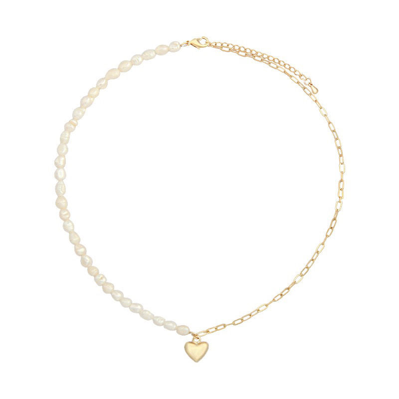 34 Japanese and Korean fairy pearl love simple cold wind female tide personality senior sense choker necklace thumbnail