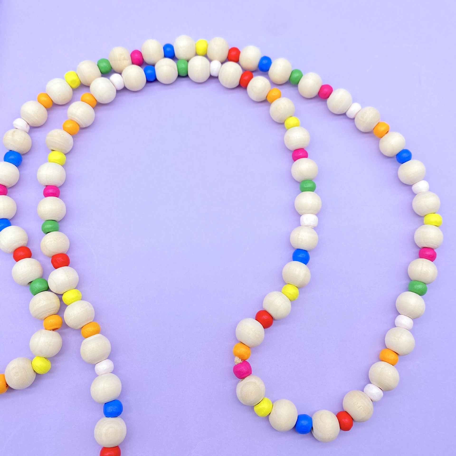 European and American fashion mobile phone chain decoration wood bead color chain spring and summer with mobile phone rope 5