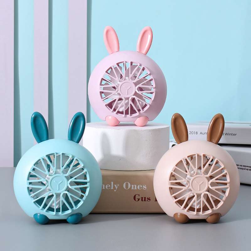 手持桌面小风扇USB充电卡通大风力静音便携桌面风扇多档可调夏季学生宿舍户外运动风扇厂货批发礼品定制详情图1