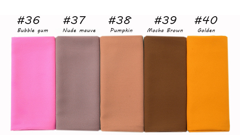 Genuino cross border monocromo perla chiffon bubble toalla de gasa de alta calidad color sólido malasia mujeres bufanda YW16 Item Picture
