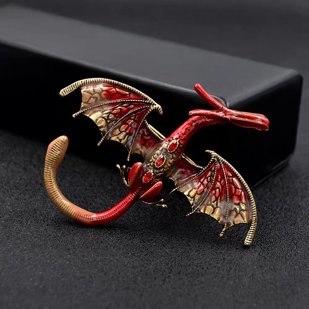 Western Dragon brooch