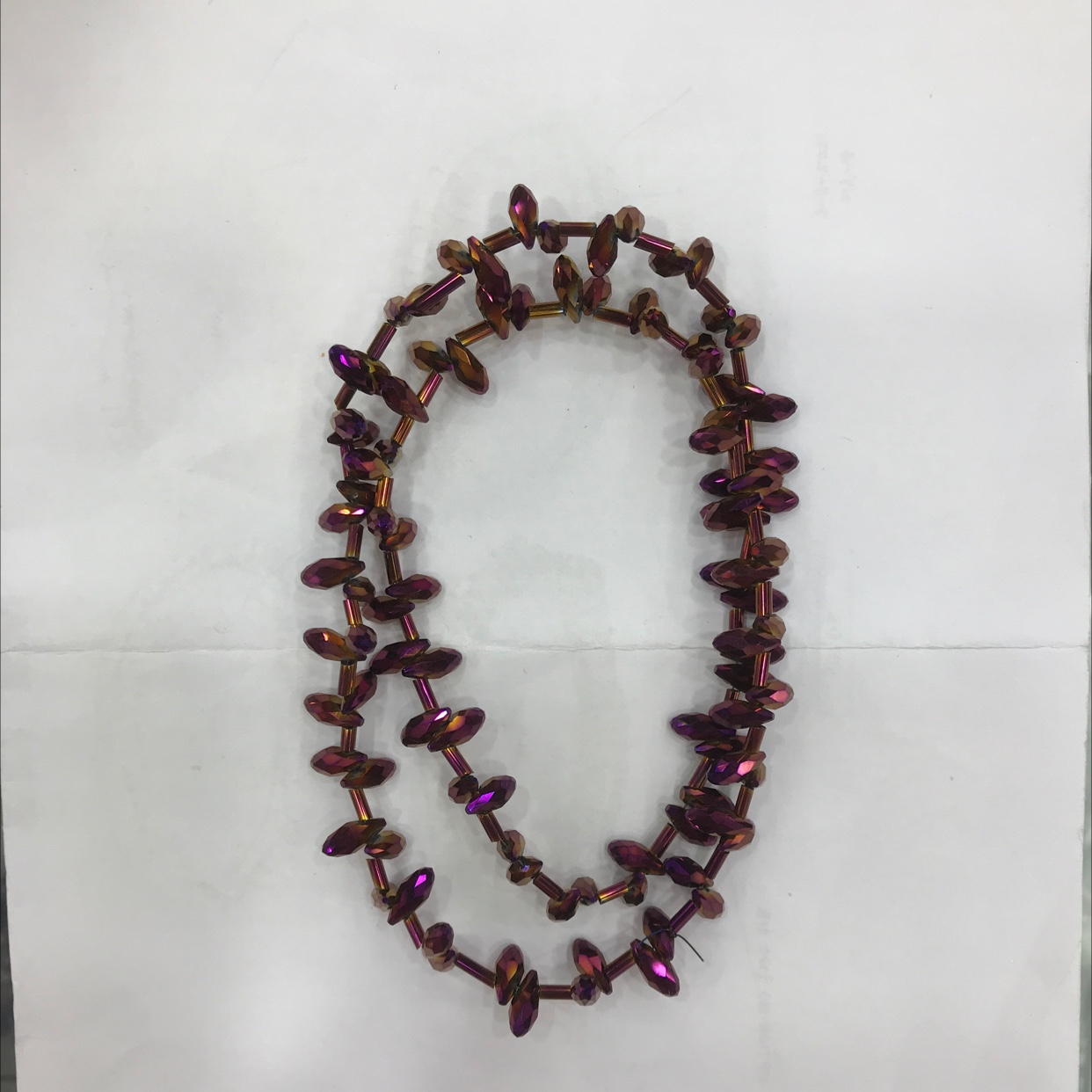 网络爆款 4*10横孔滴水多面镀紫光颜色 精品质量 欢迎选购