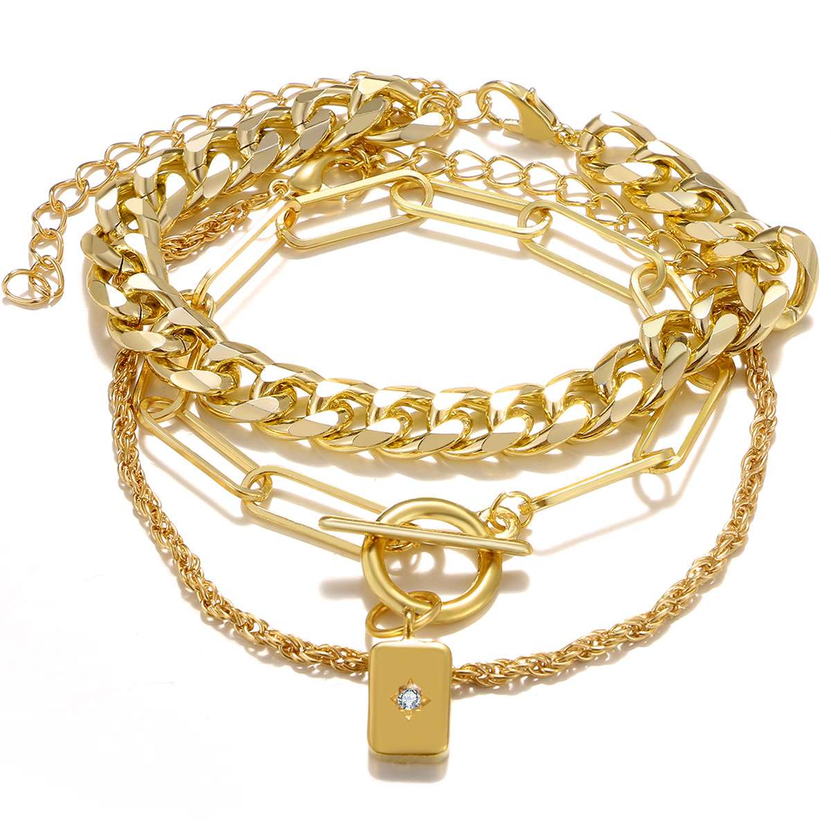 European and American cross-border chain ankle bracelet bracelet set, ins cold style retro ankle bracelet ankle accessory bracelet and accessory set for women 00900 Application Scenario