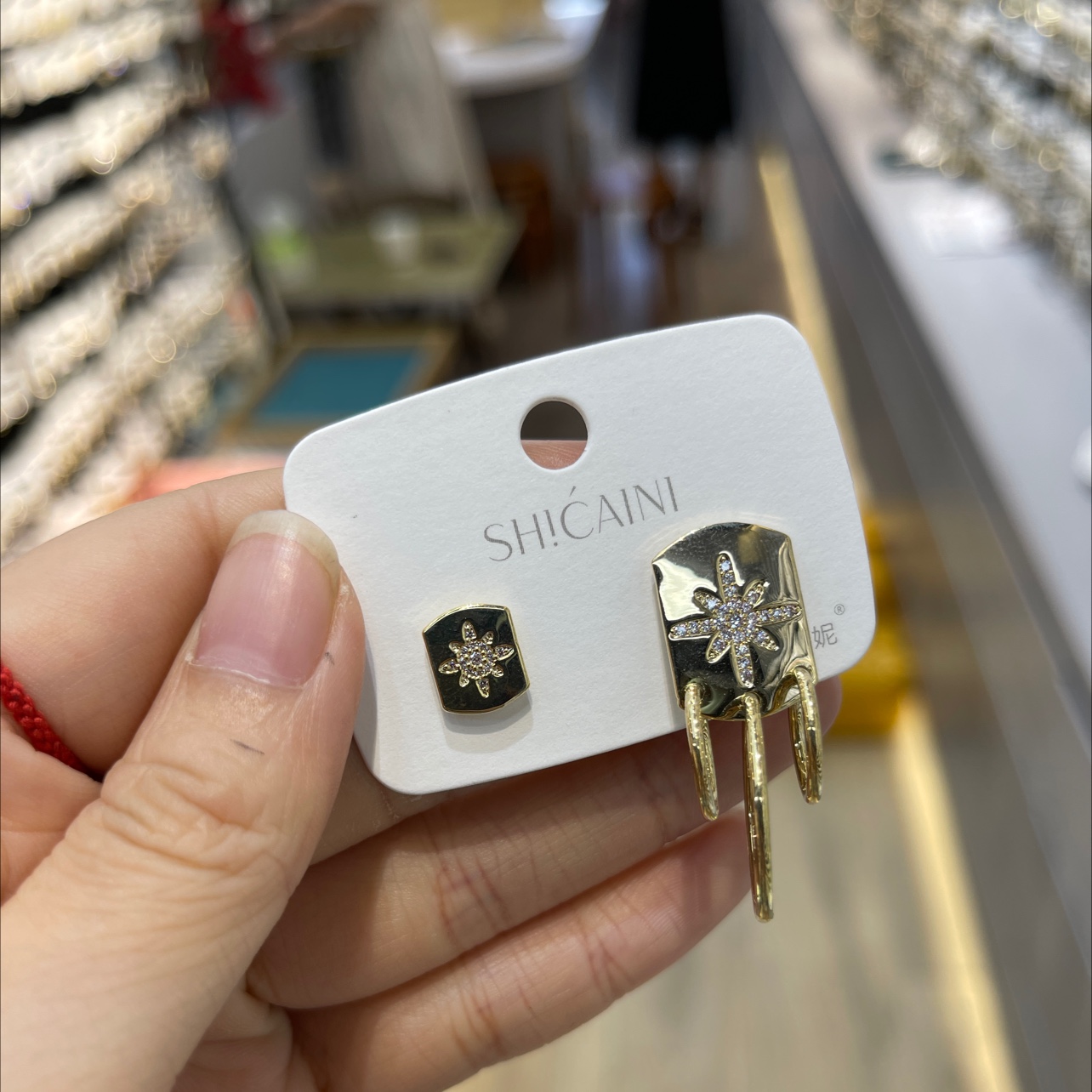 Zircon Croix earrings