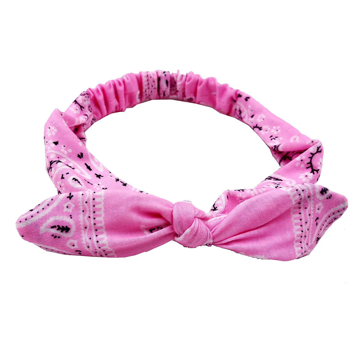 FLY89 new European and American printed rabbit ear knotted headband, cashew printed fabric cross-head headband wholesale Application Scenario