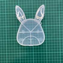 Square storage box white stand-up rabbit