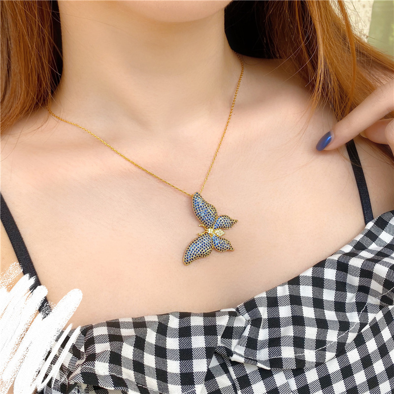 Wholesale and consignment of simple, individual and elegant collarbone chains with a European and American style and full diamond necklaces for trendy women Specification image