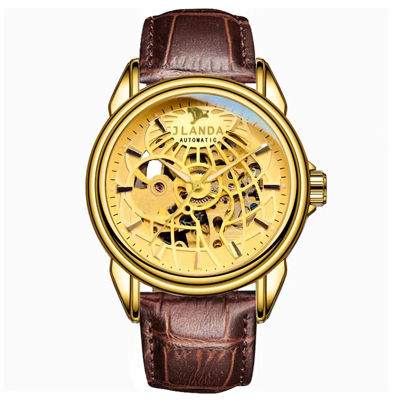 A popular online hit, Douyin and Kuaishou live-streamed men's watch with a genuine leather strap and a fully automatic mechanical waterproof design Application Scenario