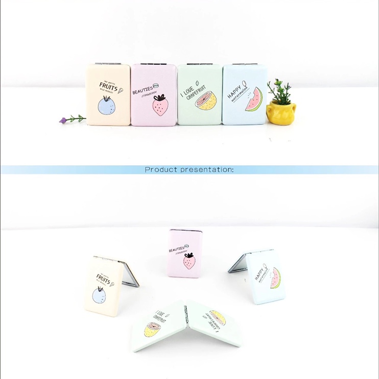 Hamburg Mirror 23 Gaoning Accessories 4669 Trendy and fashionable printed, convenient to carry, double-sided mirror
