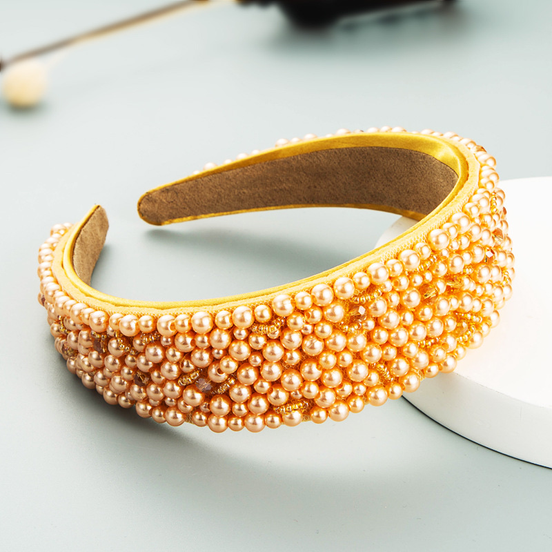 Exaggerated starry sky pearl crystal headband from Europe and America details Picture