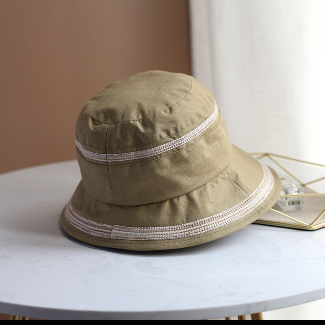 Autumn print Korean commuter cloth hat Fisherman basin hat Spring summer sun protection folding casual visor hat UV protection hat 36