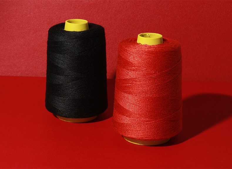 牛仔衣裤子老式纯棉缝被子线大卷结实203 黑白红色粗纯棉缝纫机线详情图10