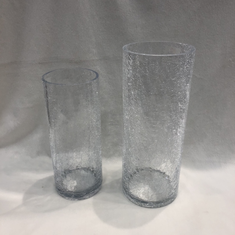 Wholesale creative ice flower ice crack ice straight glass vase hydroponic rich bamboo furniture decoration thumbnail