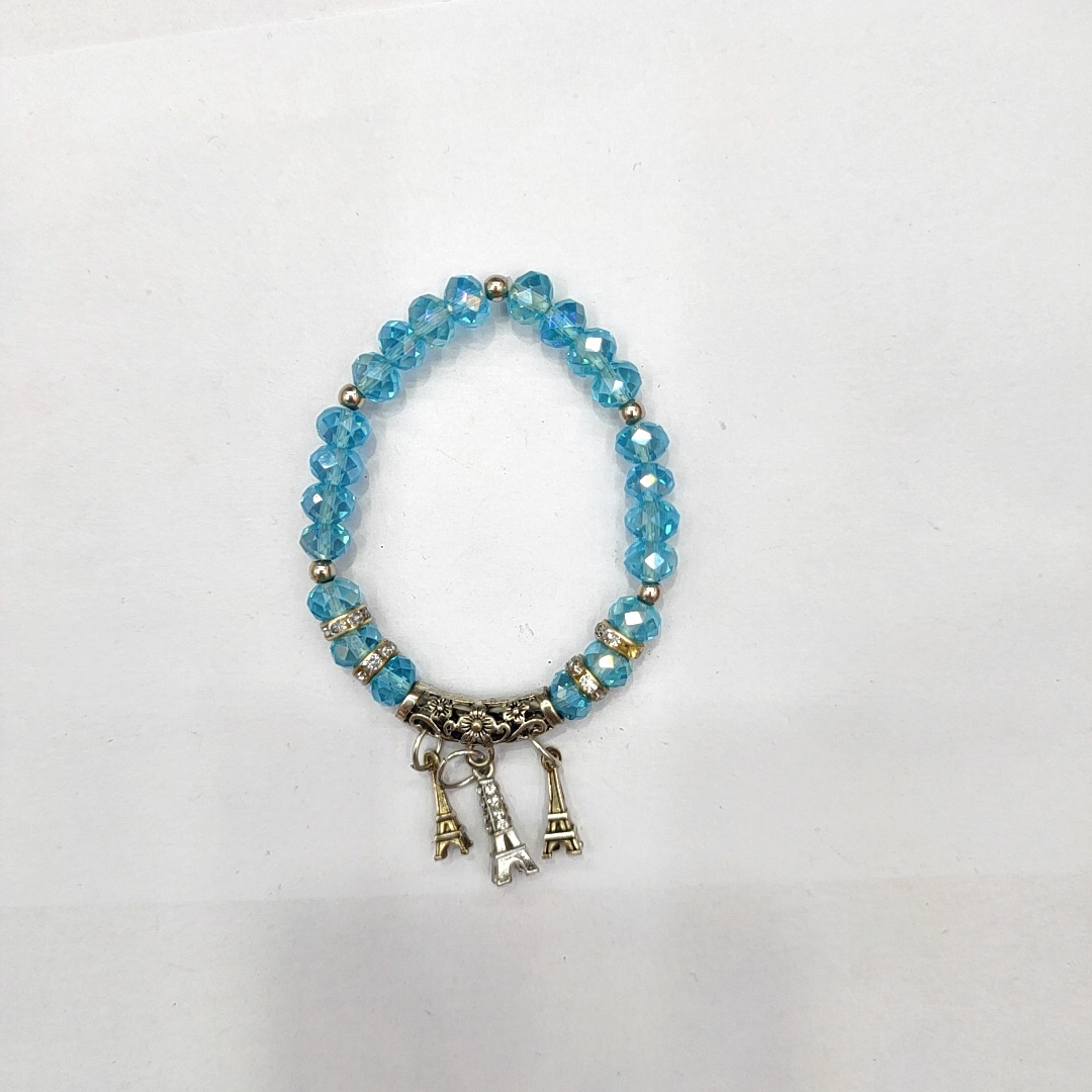 Accessory beaded bracelet, retro ethnic iron tower pendant series, diy beaded elastic hand string, direct supply of jewelry, European and American Sailon accessories 1125 pic 1