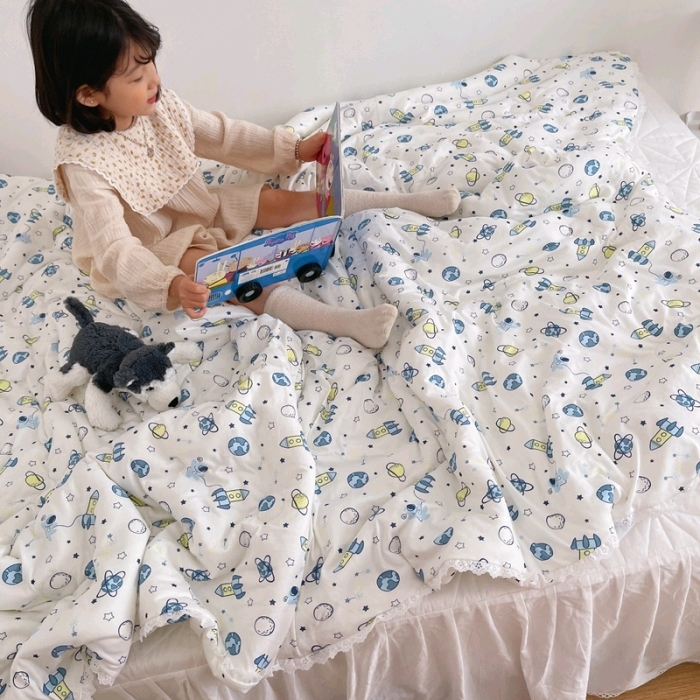 Knitted cotton summer quilt core, new summer cool quilt for children, 17