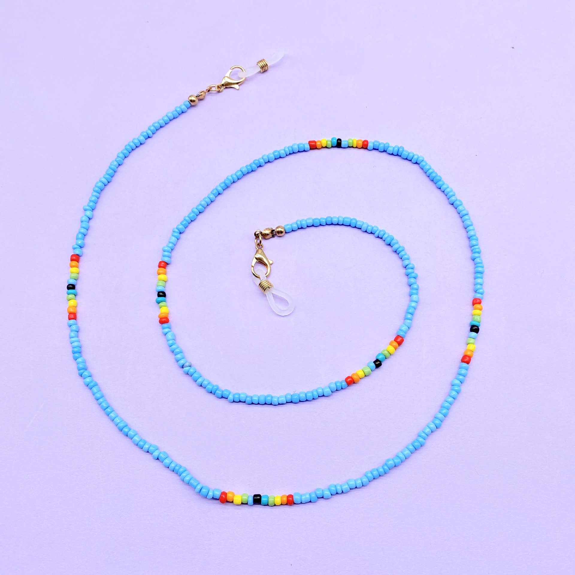 Mask chain glasses chain multi-colored rice beads candy color rice beads glasses chain glasses rope 1