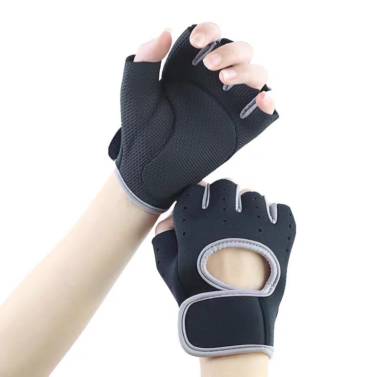 Unisex dumbbell equipment horizontal bar pull-up exercise wrist guard gym half finger sports anti-slip guard