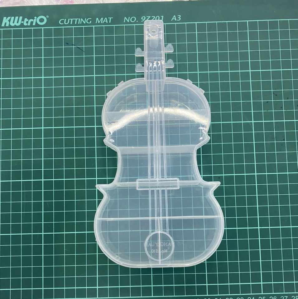 Square storage box large violin white