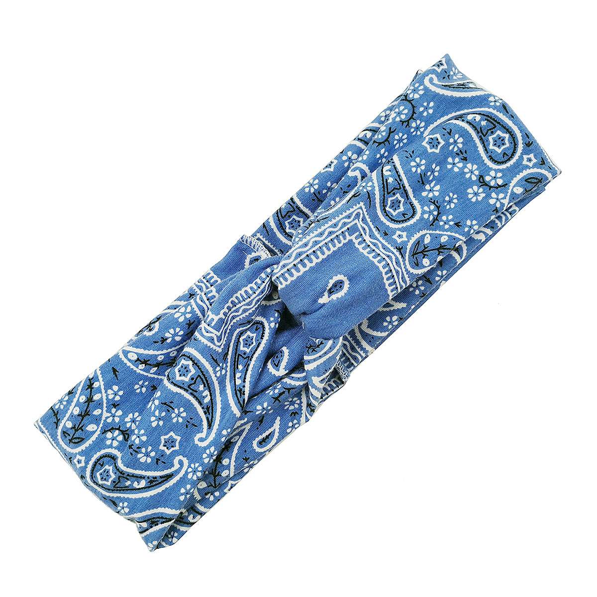 FLY87 New European and American women's printed cross headband Yoga exercise sweat-absorbing Bohemian cashew nut cross headband detail image 2