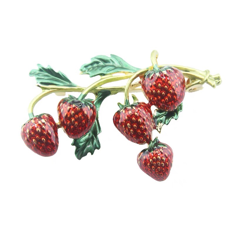 Strawberry brooch