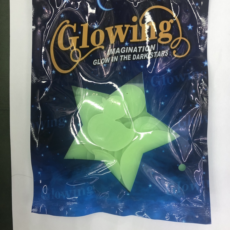 新蓝色袋子包装夜光贴片绿色1
