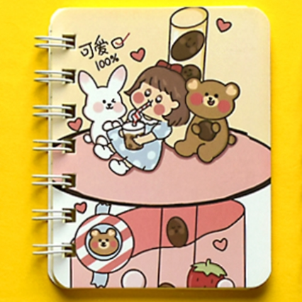 Girls bear notebook full figure