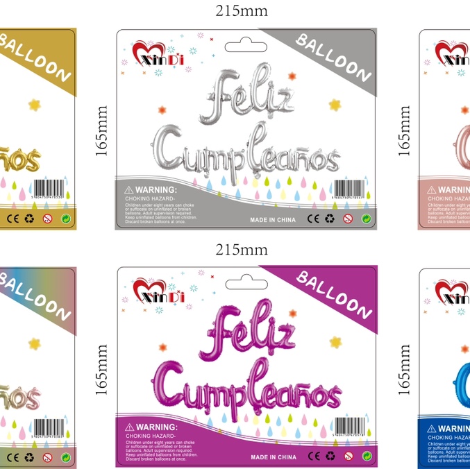 Zhejiang Xindi Plastic Co., LTD. Party Supplies Spanish Birthday Set