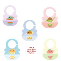 婴儿硅胶喂饭围兜