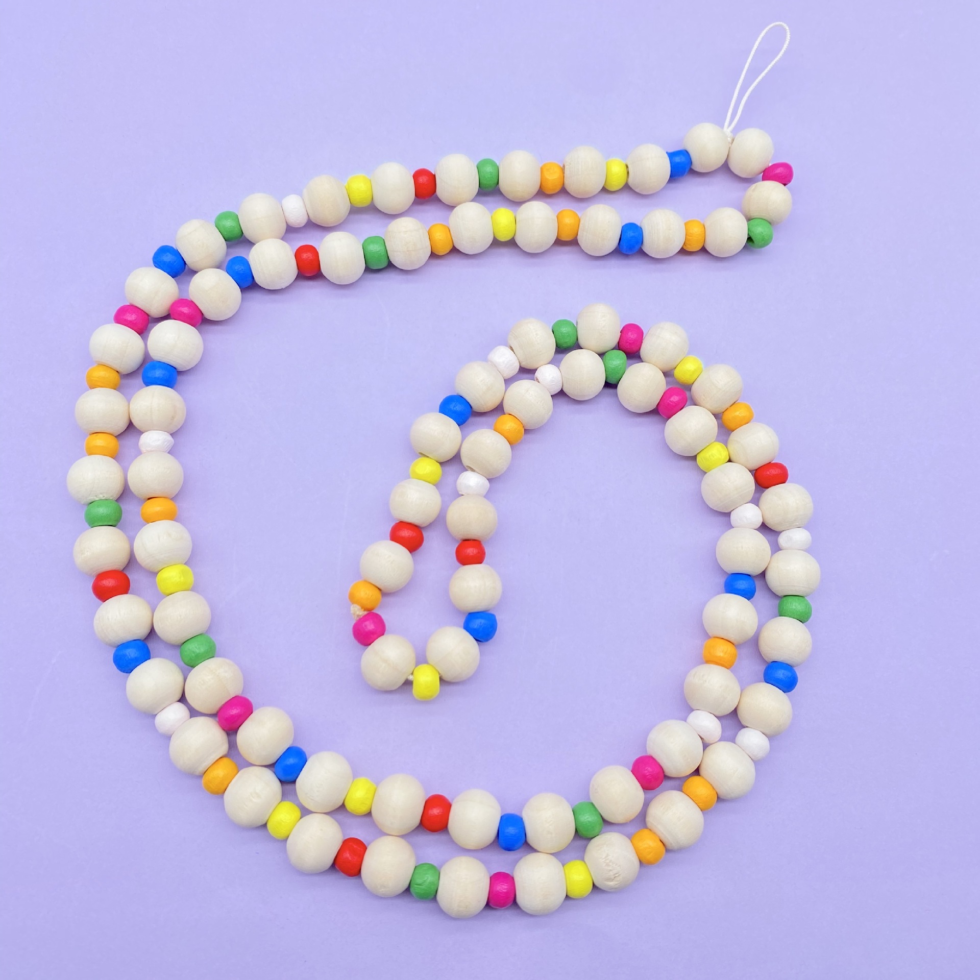Mobile phone chain wooden beads color chain spring and summer with mobile phone rope