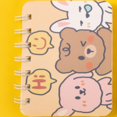 Bear smiling face coil book