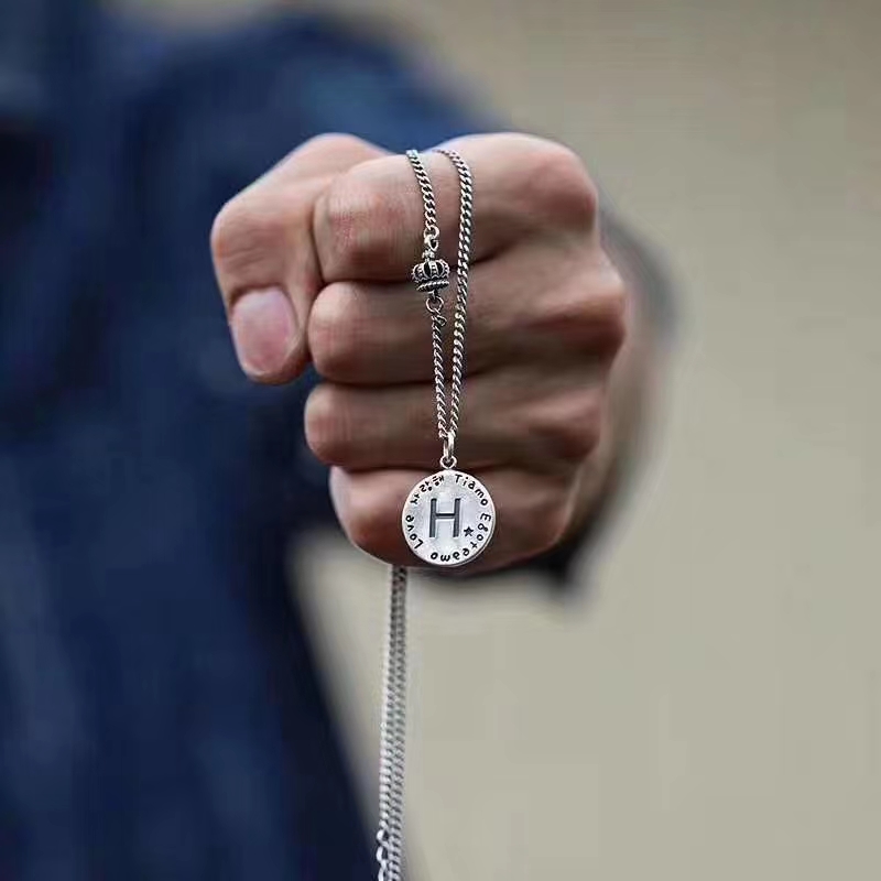 晶珀丽饰品品牌钛钢字母韩国大东门时尚潮流项链详情图15