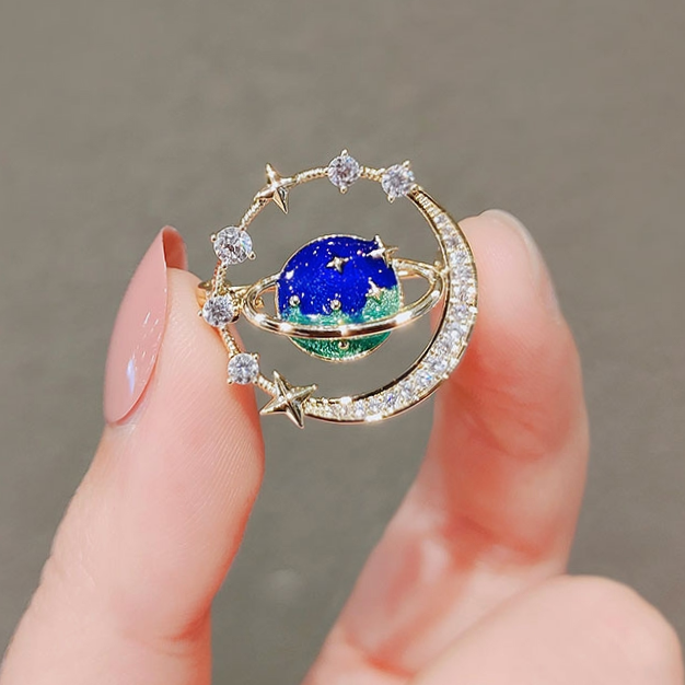 Around the world brooch