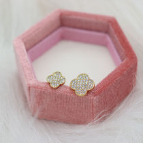 Double four-leaf clover ring women's gold opening adjustable adjustable ring network red temperament girlfriends ring jewelry
