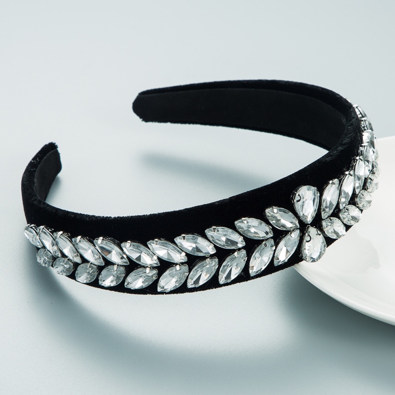 European and American retro Baroque geometric rhinestone hair band full figure