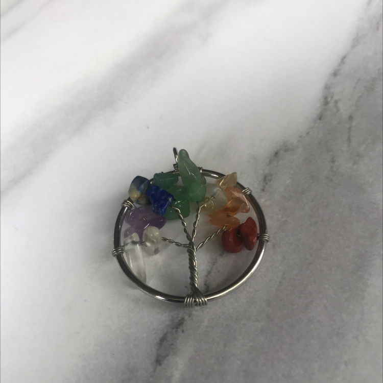 厂家直销天然紫水晶白水晶青金石红玛瑙吊坠绕线碎石生命树毛衣链大吊坠