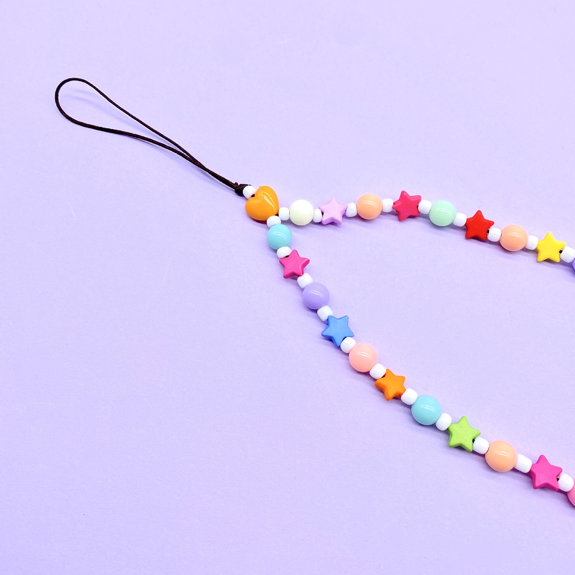 Europe and the United States cartoon frosted mobile phone chain all match mobile phone beaded lanyard mobile phone case chain bag pendant 3