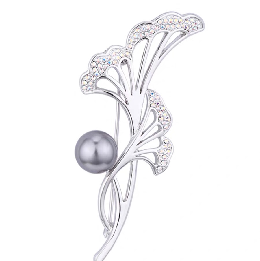 Double fan brooch