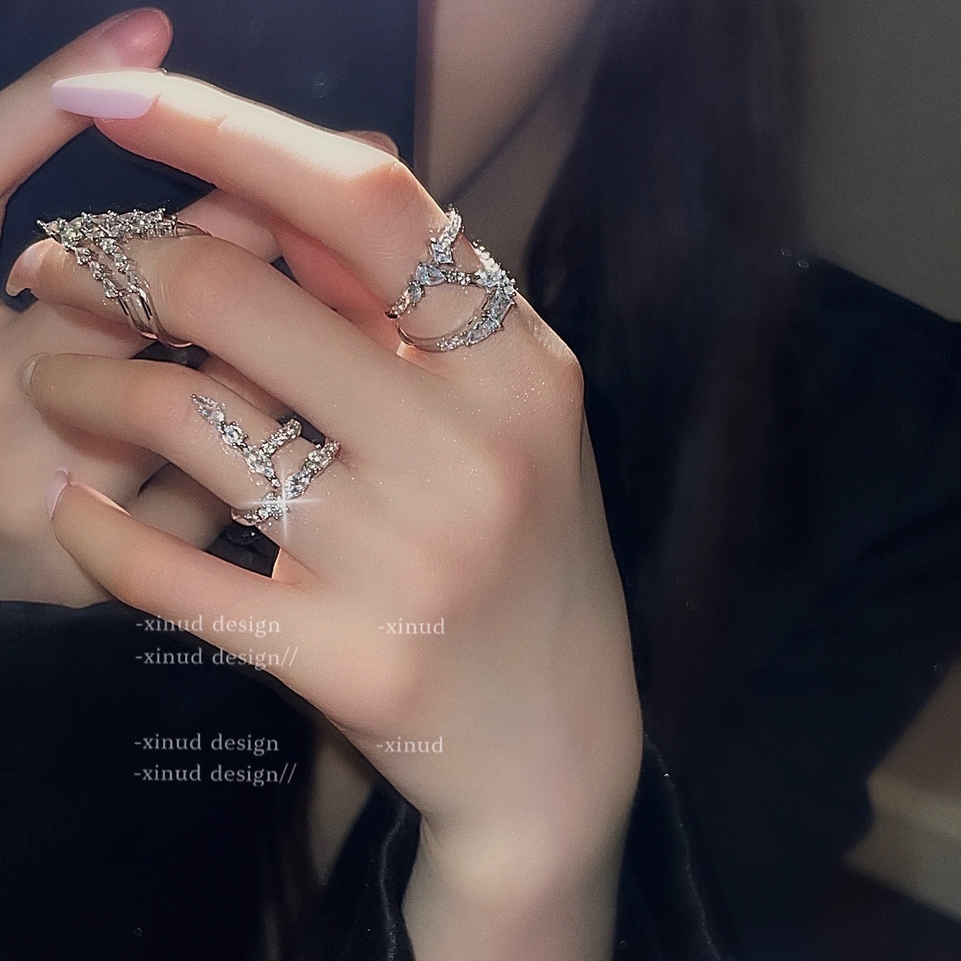 High-grade sense zircon ring ring for women light luxury now delicate fashion personality niche design Instagram fashion food Ring 43 thumbnail
