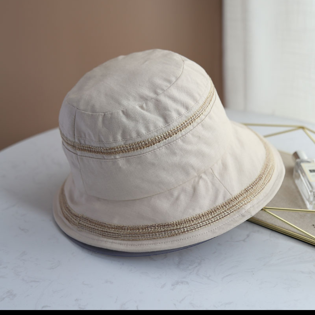 Autumn Print Korean commuter cloth hat Fisherman basin hat Spring summer sun protection folding casual visor hat UV protection hat 35