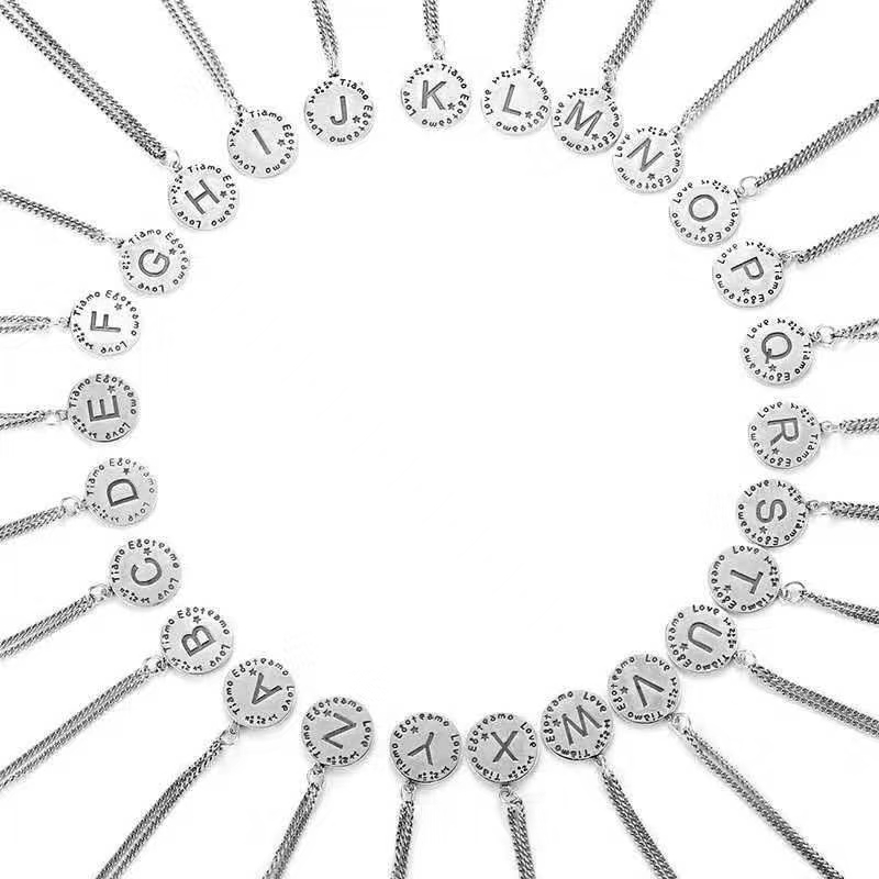 晶珀丽饰品品牌钛钢字母韩国大东门时尚潮流项链详情图12