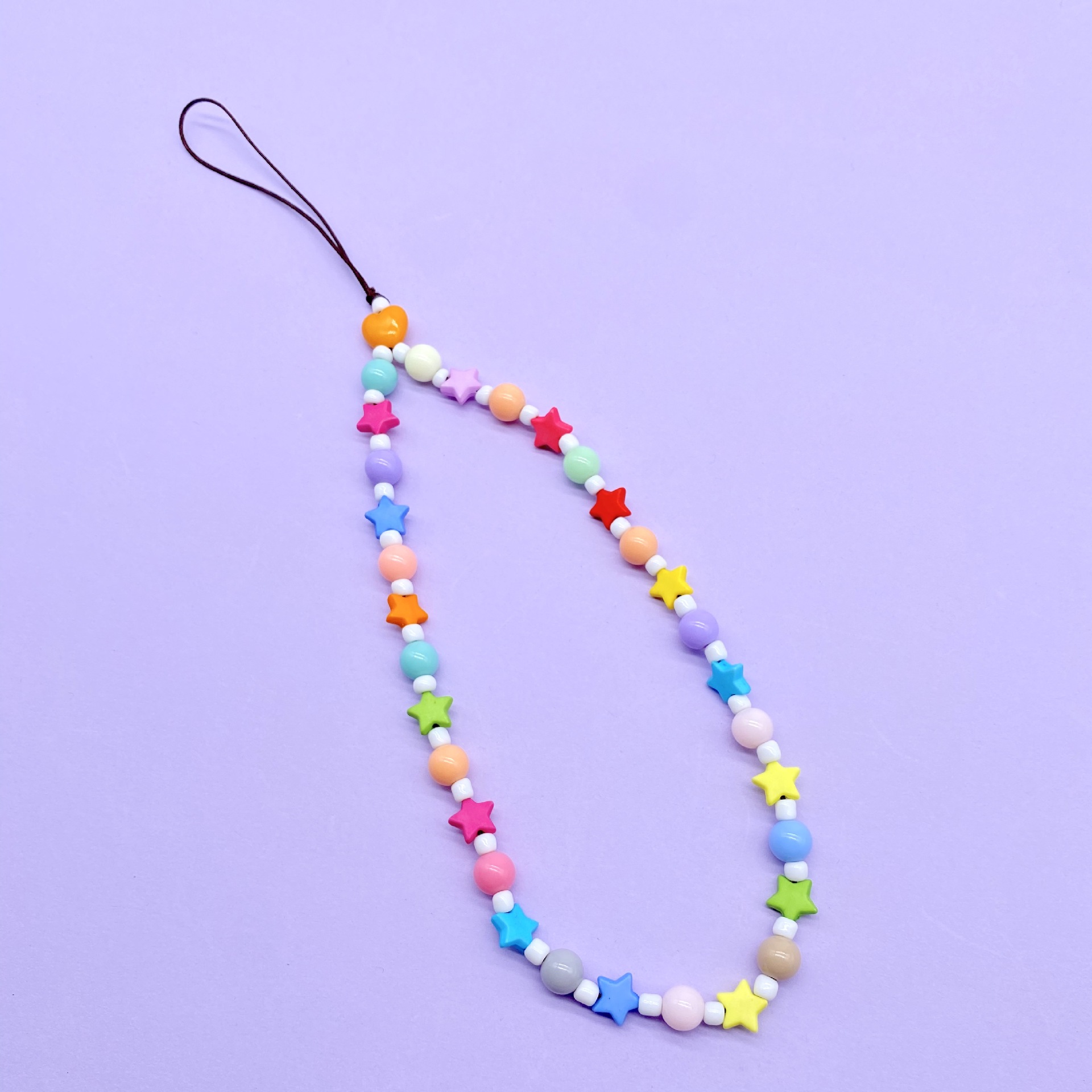 Europe and the United States cartoon frosted mobile phone chain all match mobile phone beaded lanyard mobile phone case chain bag pendant 2