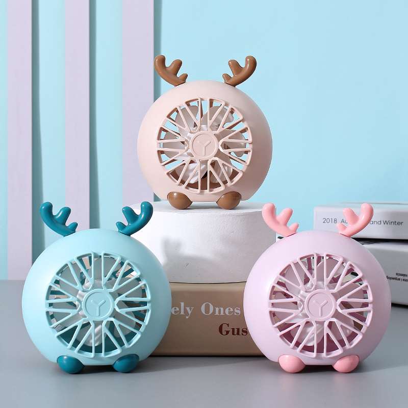 手持桌面小风扇USB充电卡通大风力静音便携桌面风扇多档可调夏季学生宿舍户外运动风扇厂货批发礼品定制详情图2