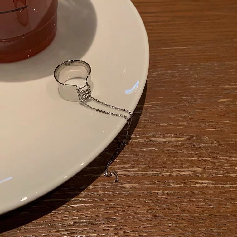 长链条腰带食指戒指女时尚个性ins潮小众设计网红冷淡风简约指环
