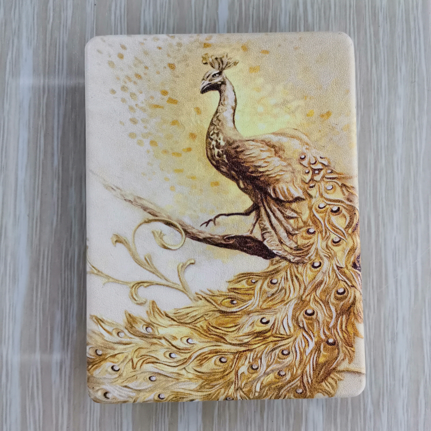 方形孔雀化妆镜2