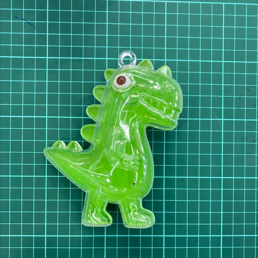 Square storage box light green small dinosaur 🦕