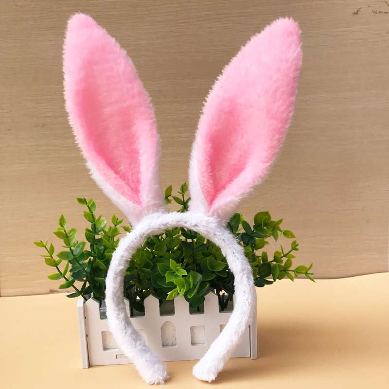 舞台表演道具 毛绒兔子耳朵发箍发饰成人头饰 头箍超值价详情图3