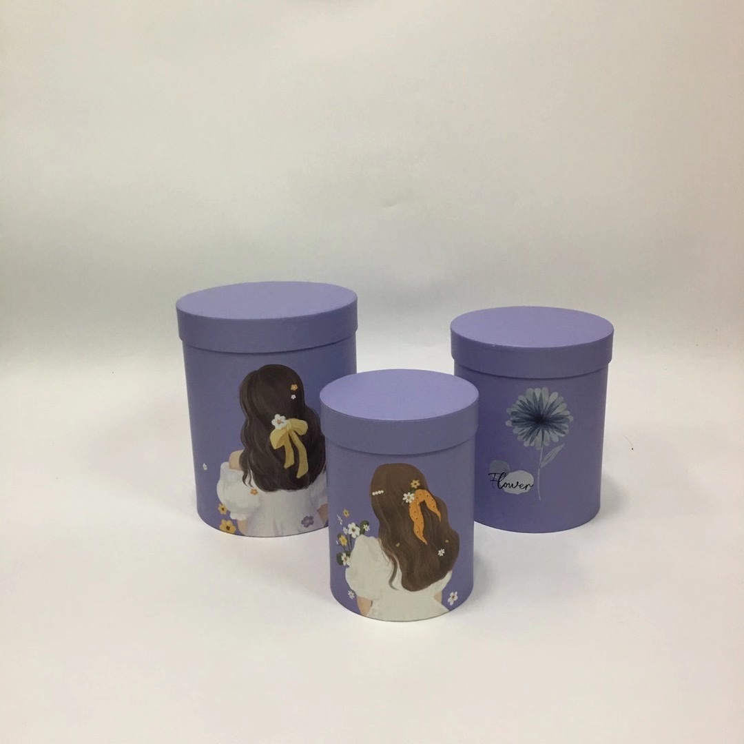 Round, exquisite gift, printed surface, cute packaging, gift box for girls, birthday gift box Application Scenario