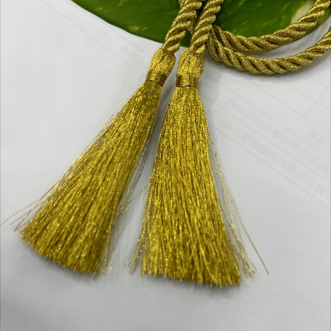 深金绳子流苏挂须吊坠穗子礼品包装DIY辅料配件批发白底实物图