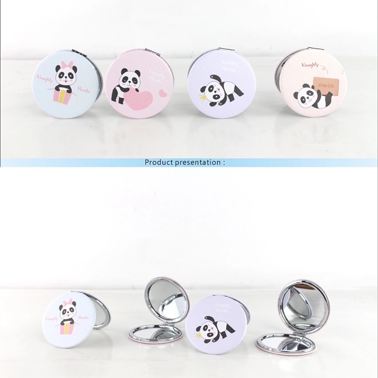 4669 Gao Ning Jewelry Ordinary Mirror, round 9, round row printing, fashionable and trendy, simple and elegant, easy to carry in bag, student dormitory makeup, double-sided mirror